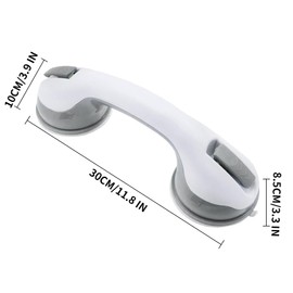 Jrusmr Wall-Mounted Shower Foot Rest-Pedicure Stool for Shaving Legs with Strong Suction Cups-Ideal for Small Showers-Balance Assist for Tile, Glass, and Hard Plastic Surfaces