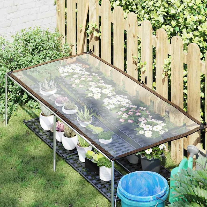 vidaXL Transparent Tarpaulin with Eyelets 1 x 2 m Polyethylene,
