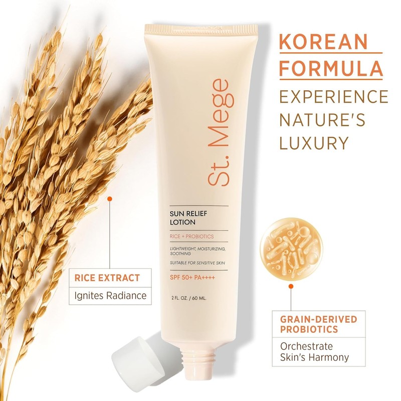 St. Mege Rice Korean Lightweight Sunscreen - Daily 50+ PA++++