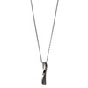 The Kiss SPD1835DM Diamond Black Rhodium Plated Silver Necklace, Silver,