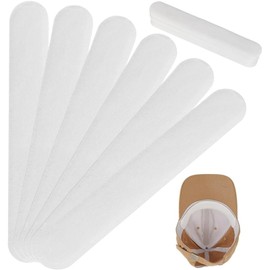 XINCHENG 10Pcs Hat Sweat Liners, Hat Size Reducers, Sweat Absorbing Hat Liner, Disposable Cap Sweat Guard Liner for Baseball Tennis Hunting Hat White