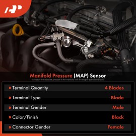 A-Premium Diesel Particulate Filter (DPF) Pressure Sensor [4 Pins] Compatible with Nissan TITAN XD & Blue Bird & Crane Carrier & Freightliner & IC Corporation & International Harvester & Kenworth