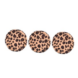 OHPHCALL Leopard Print Powder 3pcs Set Makeup Puff for Cosmetics Skin-friendly Compact Design Great Present Color