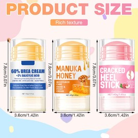 Rppiup Urea Foot Cream, 3PCS Urea Cream 60 Percent for Feet & Hands, 2025 New Foot Cream for Cracked Heels and Dry Skin, Cracked Heel Repair Cream for Hydrating Skin, Hard Calluses, Exfoliating Balm