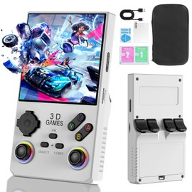 2025 V40MAX Upgraded Retro Handheld Game Console, Built in 40,000+Classic Games, 40+Simulators, Linux System, 4.0-inch 4K HD IPS Screen Video Player, 256GB, Portable Pocket Arcade Console(White)