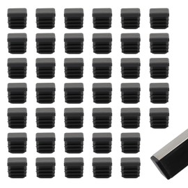 20mm x 20mm Plastic End Caps for Furniture Equipment - 40pcs Plastic Feet for Outdoor Furniture, Protective Caps for Pipes, Tubes, and More