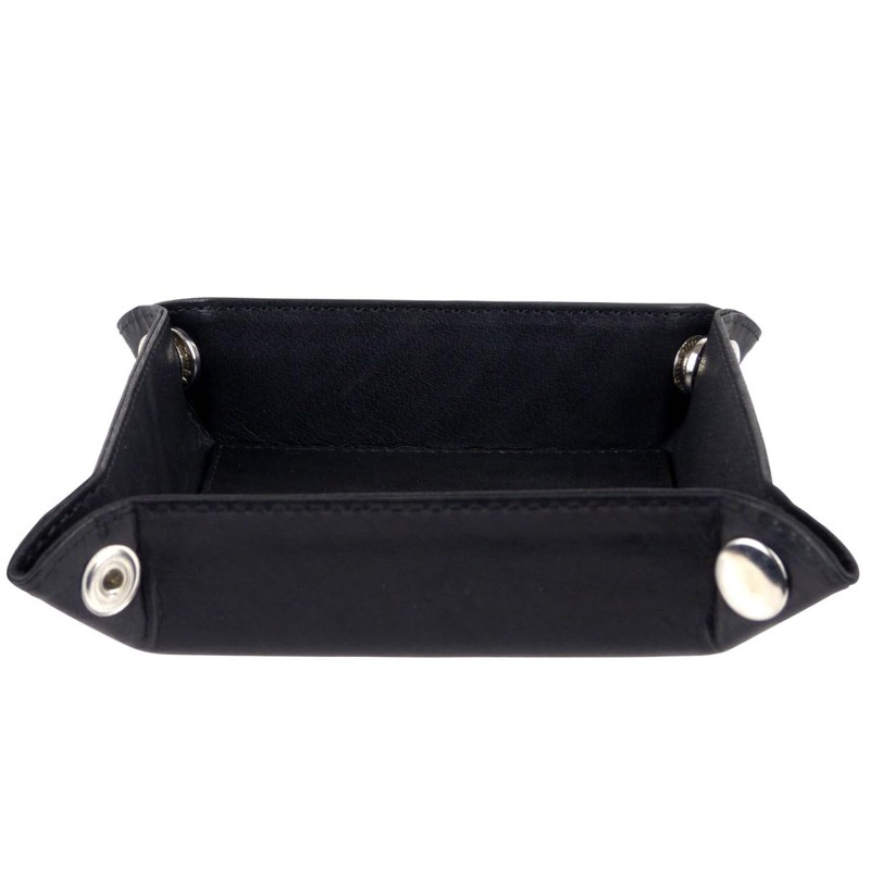 Oakridge Leather Men's Change Coin/Tidy Tray - Black