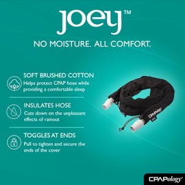 Joey CPAP Hose Cover | Fits 6 FT CPAP Hose | Soft Comfort with Toggles | Protects Against Rainout with CPAP Machine | Works with Heated & Non-Heated CPAP Tubing