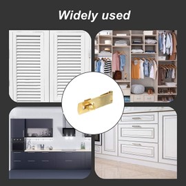 TERF® Solid Brass Hasp and Staple Set 38mm [ 1.5 inch ] including Fixing Screw For Use with Outdoor House Cabinet Cupboard Cage Door and Multi Purpose Use - Pack of 2