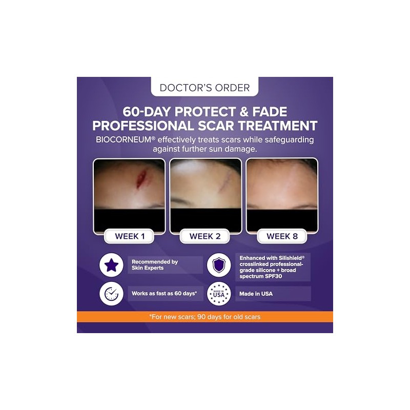 Biocorneum Gel de silicona para cicatrices con SPF 30, crema