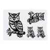 Azeeda 4 x 'Weise Eule' Temporäre Tattoos - Wasserfest, Hautfreundlich
