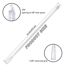 12 Inches Blind Wand, 4pcs Blinds Stick Replacement, Vertical Bind Replacement Parts, Blind Wand Replacement with Hook and Grip, Blind Rod Replacement