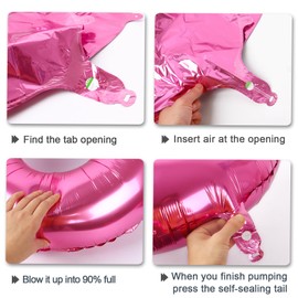 40 Inch Pink Number 12 Digital Balloon,Jumbo Mylar Foil Helium Balloon for 12 Balloons for Birthday Party,Wedding Anniversary Party Decorations