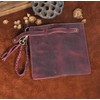Le'aokuu Men's Genuine Leather Wallet Organiser Double Checkbook Wallet Pattern