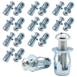 20pcs M4x20 Hollow Door Anchor, Hollow Metal Cavity Fixing Door Anchor Wall Anchors for Aluminum-cladding Sheet Steel Plate Iron Plate Hollow Plastic Sheet