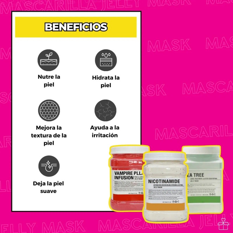 Mascarilla Facial Jelly Hidratante Polvo