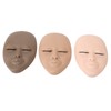 3pcs Eyelash Mannequin Head Lash Extension Training Practice Head with