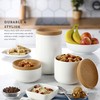 Kamenstein Ceramic and Cork Set of 3 Stackable Canisters, 1/2