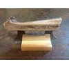 Alaskan Cultured Antler Ulu Knife and Stand