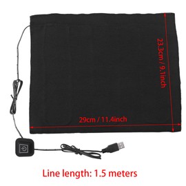 Tomotato USB Electric Cloth Heater, DC 5V Clothes Heating Pad 3 Shift Waterproof Cloth Heating Element for Relieve Fatigue,Home Warm