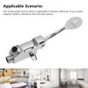 Faucet Foot Pedal Valve Silver Stainless Steel Water Saving Floor