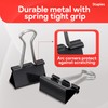 Staples Medium Binder Clips, 0.63" Capacity, Black, 144 Clips/Pack (ST32003)