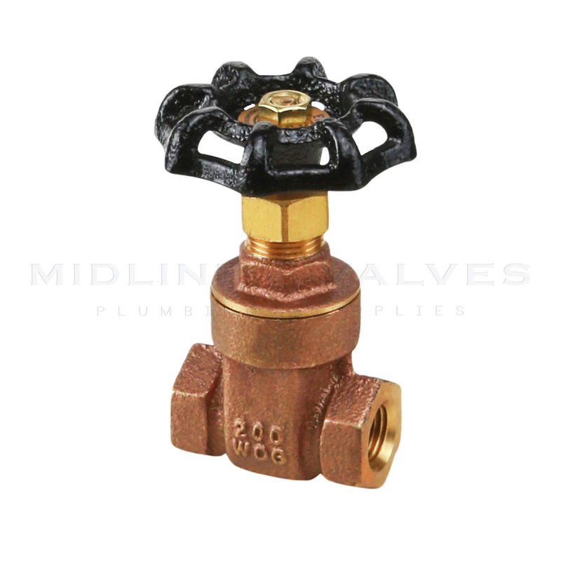 Midline Valve 427U256 Gate Valve 3/4 in. FIP Connection, Cast