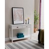 Kings Brand Furniture White Finish Wood Occasional Entryway Console Sofa