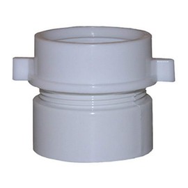 LASCO 03-4253 White Plastic Tubular 1-1/2-Inch Slip Joint by 1-1/2-Inch PVC Schedule 40 Glue Joint Adapter