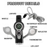 7-in-1 Emergency Survival Function Whistle, Outdoor Multifunctional Tool Safety Whistle