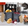 Kitchen Vegetable Storage Tins Set of 2 for Potatoes, Onion,