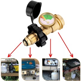 Unbranded Propane Tank Adapter Converts POL LP Tank Service Valve to QCC1/Type1 Regulators