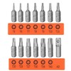 Saipor 14pcs T5 - T40 Torx Screwdriver Bit Set with