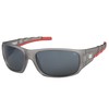 Caterpillar Men's Coffer Polarised Sunglasses Rectangular Matte Grey Crystal 63