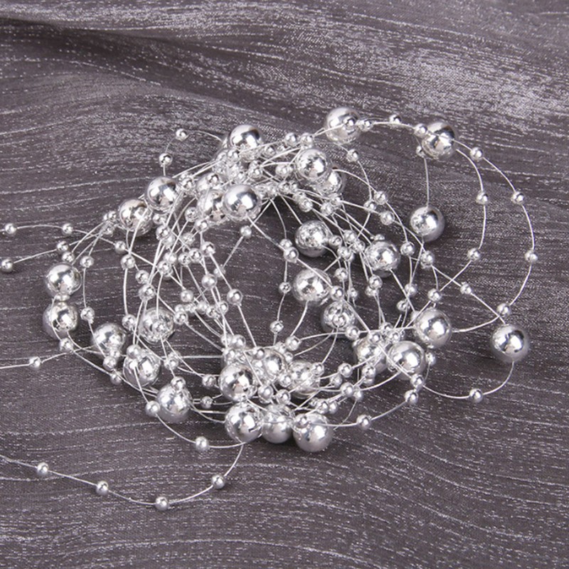 1 Roll Pearl Beads Chain Artificial Pearl Strand Trim String