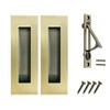 senharvest Pocket Door Pull and Edge Pull Antique Brass Set,