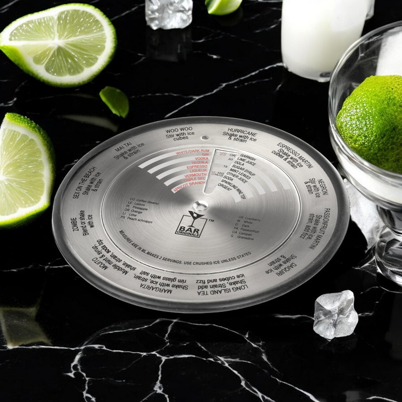 Bar Originale Stainless Steel Cocktail Compass Recipe Disc