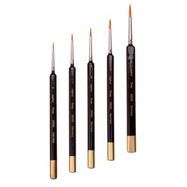 Repino Toray Triangular Brush Set Artist Brush Set Pointed Fine Size 0, 1, 2, 3, 4