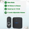 AIDA Lighted Wireless Doorbell for Home, Waterproof Battery Doorbell Wireless