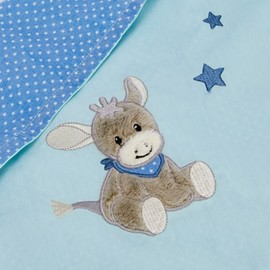 Sterntaler Emmi Donkey UV Blanket for Babies from Birth 70 x 100 cm Turquoise