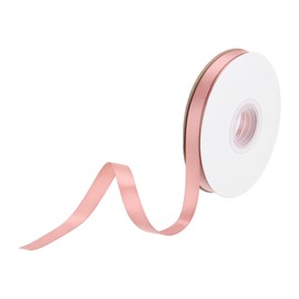 DMiotech 10mm Satin Ribbon 23m/75ft Thin Double Face Fabric Grosgrain Ribbon for Gift Wrapping Floral Hair Flower Bouquet, Rose Pink