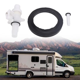 13168 RV Toilet Water Valve Kit, Trailer Toilet Valve Kit for Thetford for Aqua Magic V High and Low Model RV Toilets, for Trailer, RV, Yacht