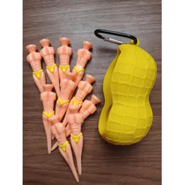BEAGLE CAT Peanut Golf Ball Case and 10 Macho Mantees Set, yellow, Hanging type