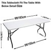 Encell Spandex Tablecloth Rectangular Fitted Tablecloth Protector for Party Banquet