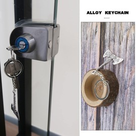 Vintage Keychain Viking And Nordic Style Keychain for Men Father Friends Lover Silver, Silver, 95mm/3.74in