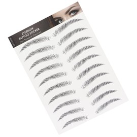 6D Eyebrow Tattoo Sticker, Eyebrow Shaping Stencils, Semi-Permanent, Hair-Like, Waterproof Eyebrow Transfer Sticker for False Eyebrows in Arch Style for (Black-03)