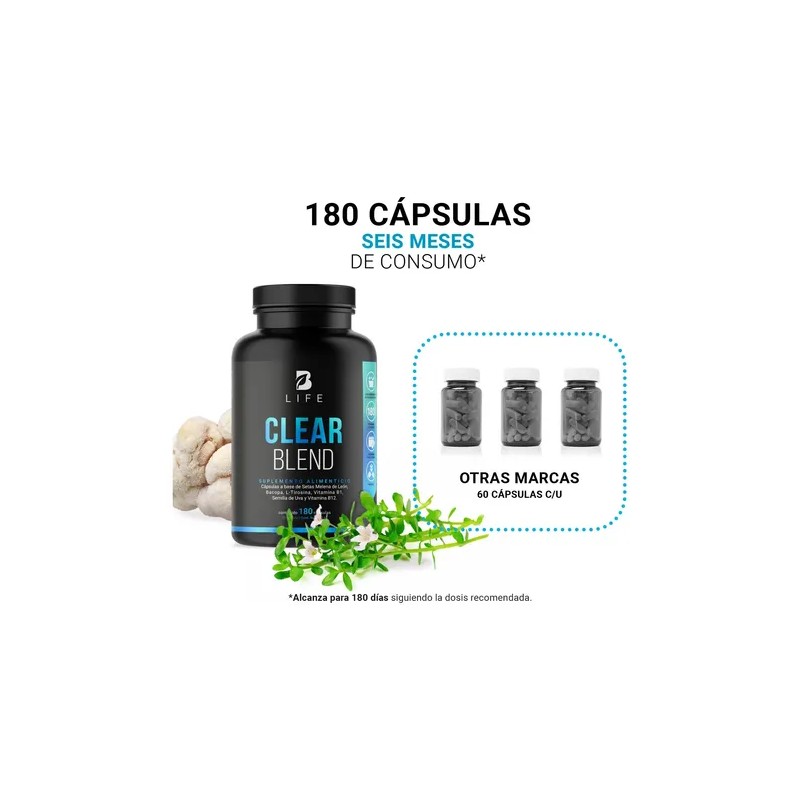 Nootropico De 180 Caps Concentración Claridad Mental B Life