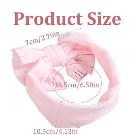 Baby Girls Nylon Headbands Bowknot Elastic Hair Bands Soft Cute Headwear for Children Toddlers (Pack of 3)