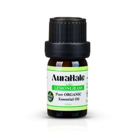 AuraHale Organic Lemongrass Essential Oil – 100% Pure & Undiluted | Therapeutic Grade Cymbopogon Citratus for Aromatherapy & Diffusers | Bottled in The UK