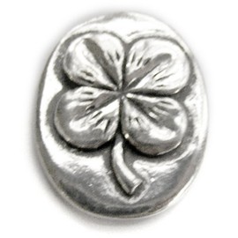 Basic Spirit 4 Leaf Clover / Good Luck Pocket Token (Coin) Handcrafted Pewter Home Lead-Free CN-32